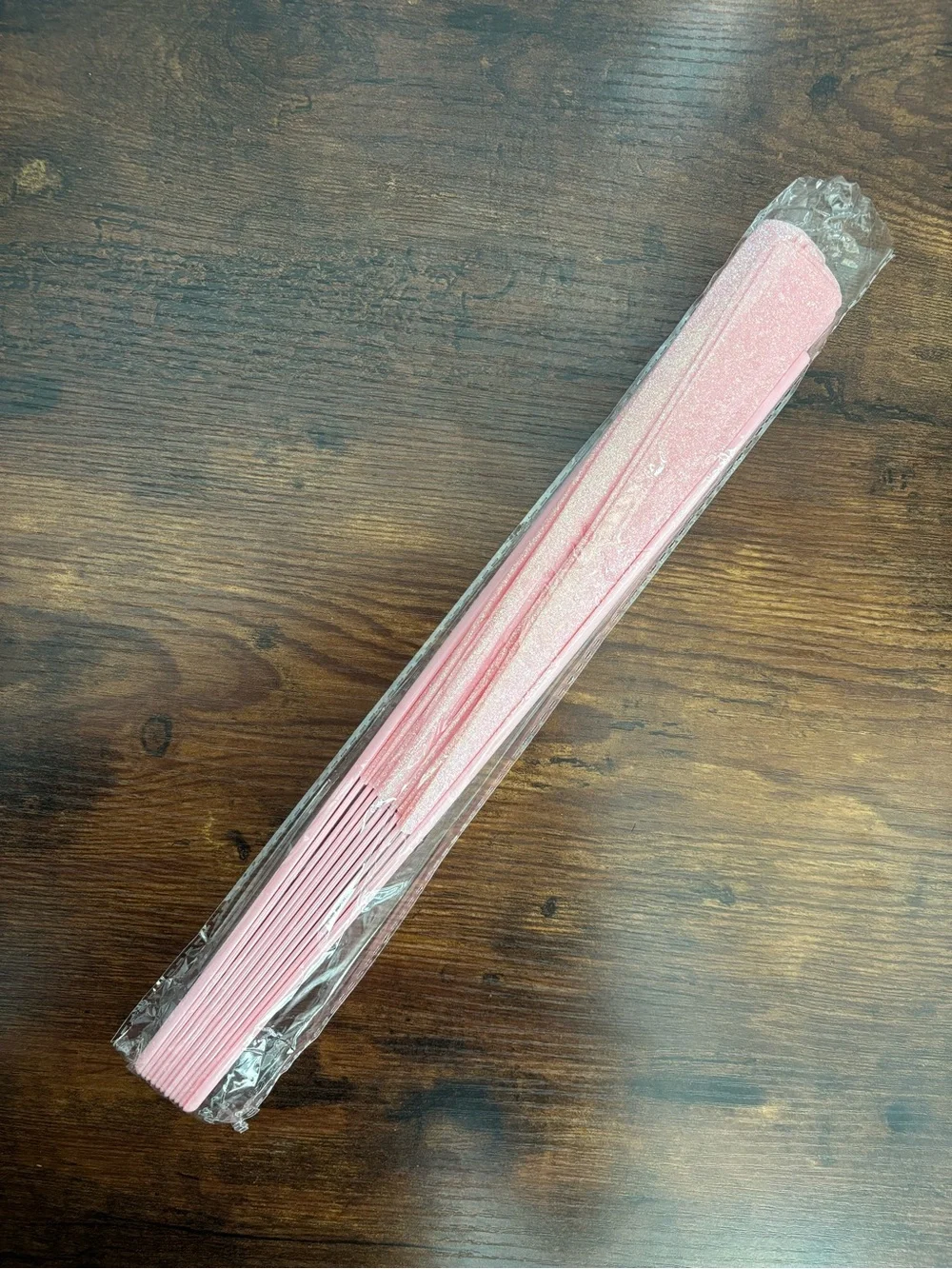 Pink Iridescent Glitter Folding Fan Handheld Folding Hand Fan Costume Party Prop